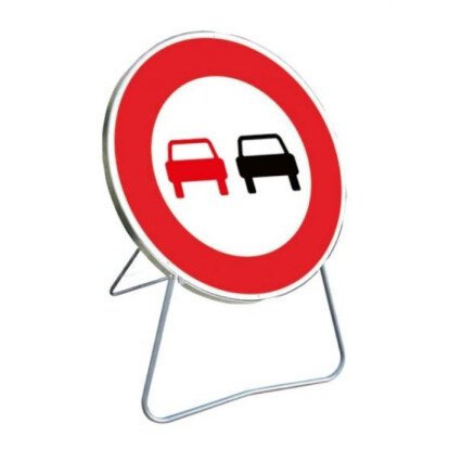 Panneau de chantier B3 INTERDICTION DE DOUBLER