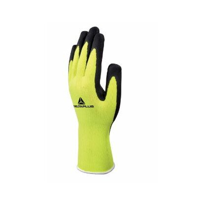 Gants manutention générale PES latex jaune/noir