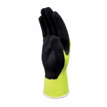 Gants manutention générale PES latex jaune/noir