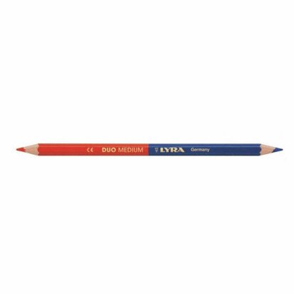 Crayon duo medium bleu / rouge - mine 3,8 mm