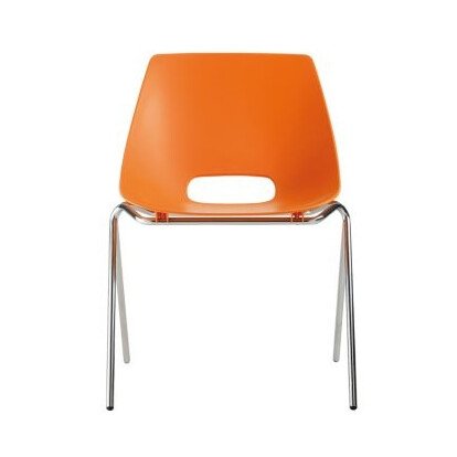 Chaise en plastique 4 pieds chromés