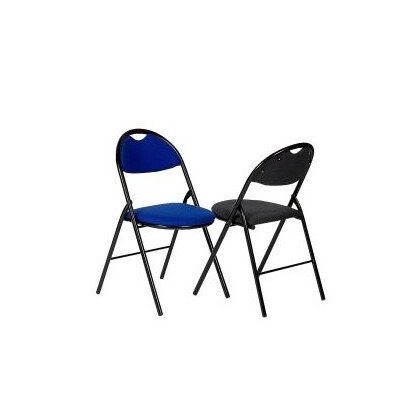 Chaise pliante acier noir