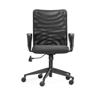 Fauteuil Dexter basculant - dossier résille & assise tissu noir