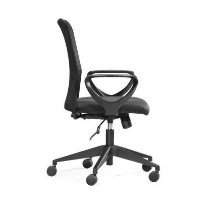 Fauteuil Dexter basculant - dossier résille & assise tissu noir