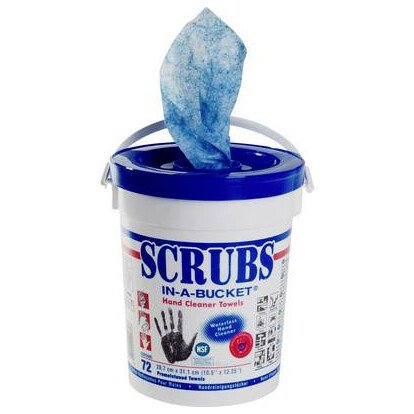 Lingettes nettoyantes Scrubs en seau de 72 lingettes
