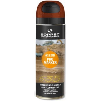 Traceur de chantier PROMARKER marron non fluorescent 12 mois 500 ml