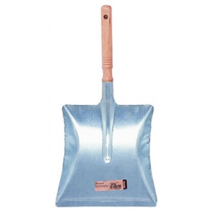 Pelle métal zingué manche bois brut