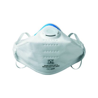 Boîte de 20 masques FFP3 pliables jetables avec valve