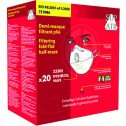 Boîte de 20 masques FFP3 pliables jetables avec valve