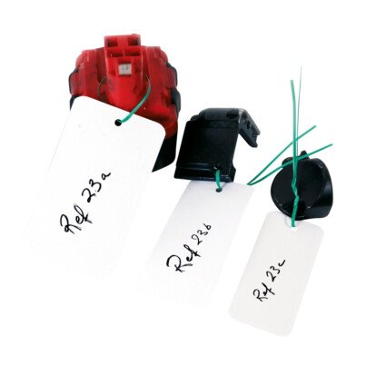 Etiquette à trou PVC blanc 250