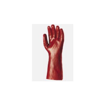 Gants pvc rouge enduit 35cm