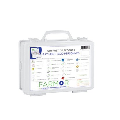 Coffret de secours spécial Bâtiment 15/20 personnes