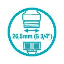 NEZ DE ROBINET 26.5 MM (3/4") GARNENA