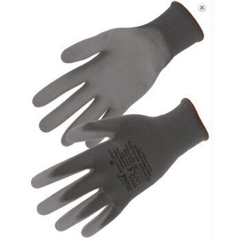 Gants nylon enduit polyuréthane jauge 13 gris poignée élastique