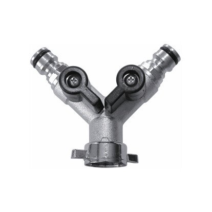 Nez de robinet 2 voies avec vannes d'arrêt