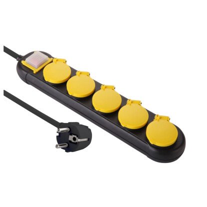 Bloc 5 prises IP44 + interrupteur - câble 5M