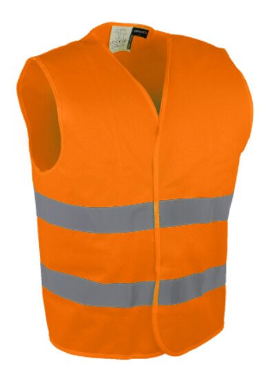 Gilet réfléchissant de sécurité orange haute visibilité à