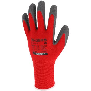 Gants latex support polyamide dos aéré