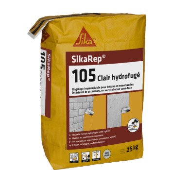 Mortier fin de ragréage SikaRep-105 Clair Hydrofugé 25KG