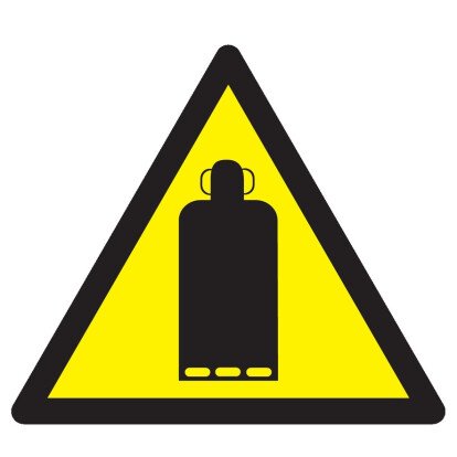 Un panneau de danger bouteille de gaz