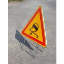 Panneau de chantier  AK4 CHAUSSEE GLISSANTE