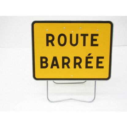 Panneau de chantier KC1 800X600 Route barrée
