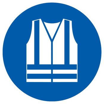 Panneau " gillet de sécurité haute visibilité obligatoire"