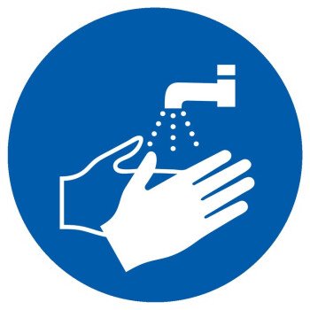 Panneau "lavage des mains obligatoire"