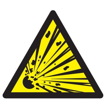 Panneau "danger, matières explosives"