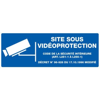 Panneau "site sous vidéo protection"