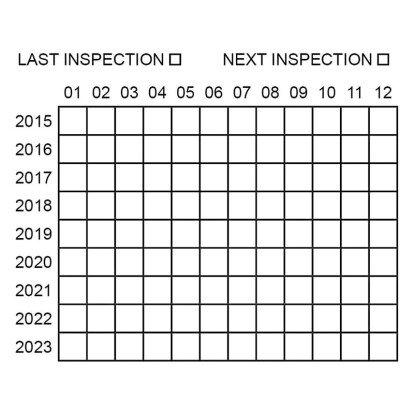 Plaquette de marquage Inspection