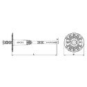 Cheville d'isolation avec clou métallique R-TFIX-8M