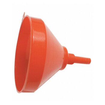 Entonnoir plastique D.250 orange avec bec rigide